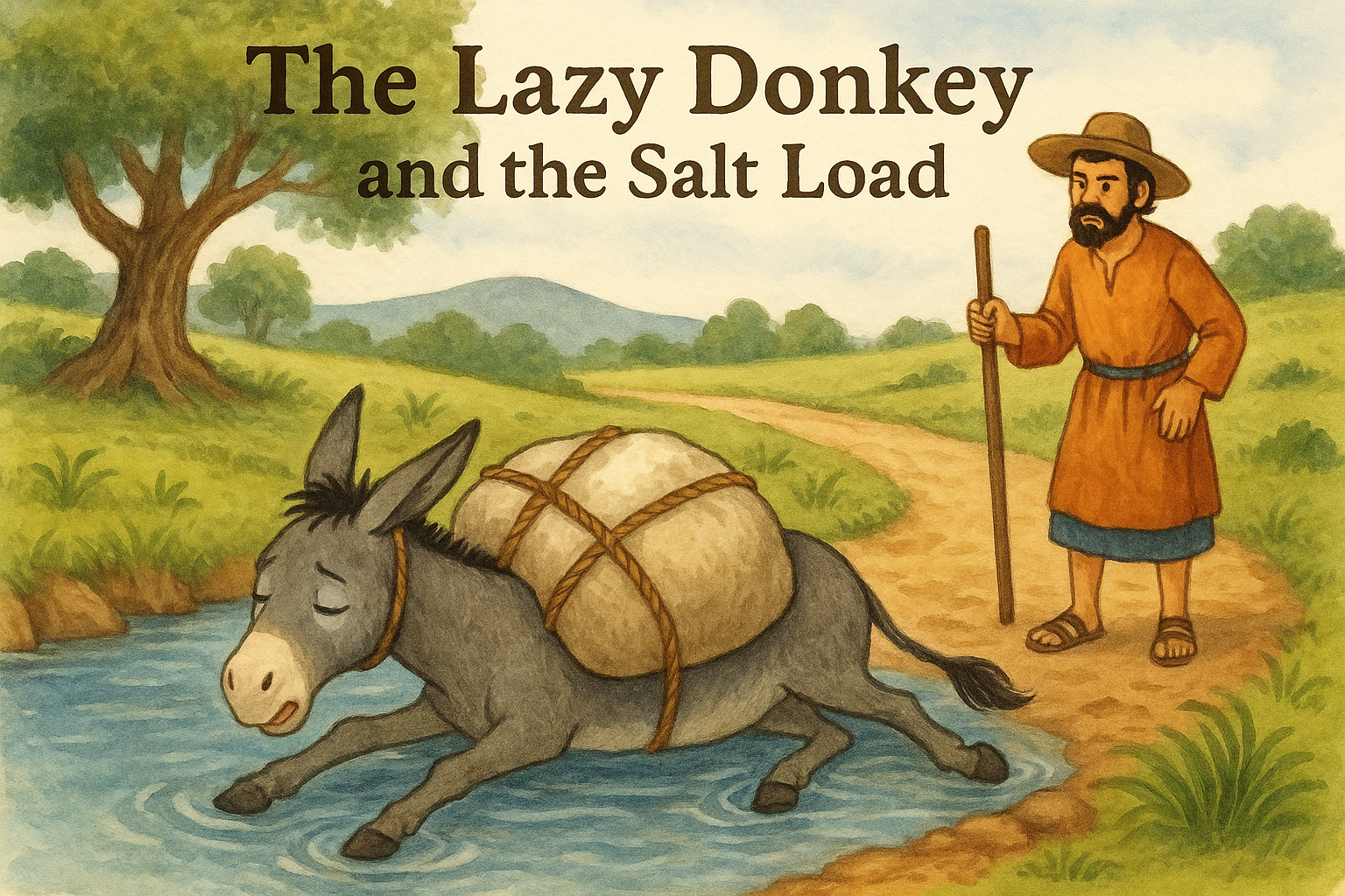 The Lazy Donkey and the Salt Load