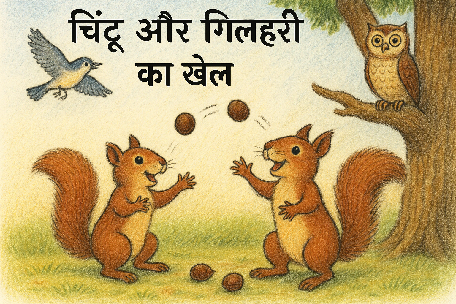 चिंटू और गिलहरी का खेल