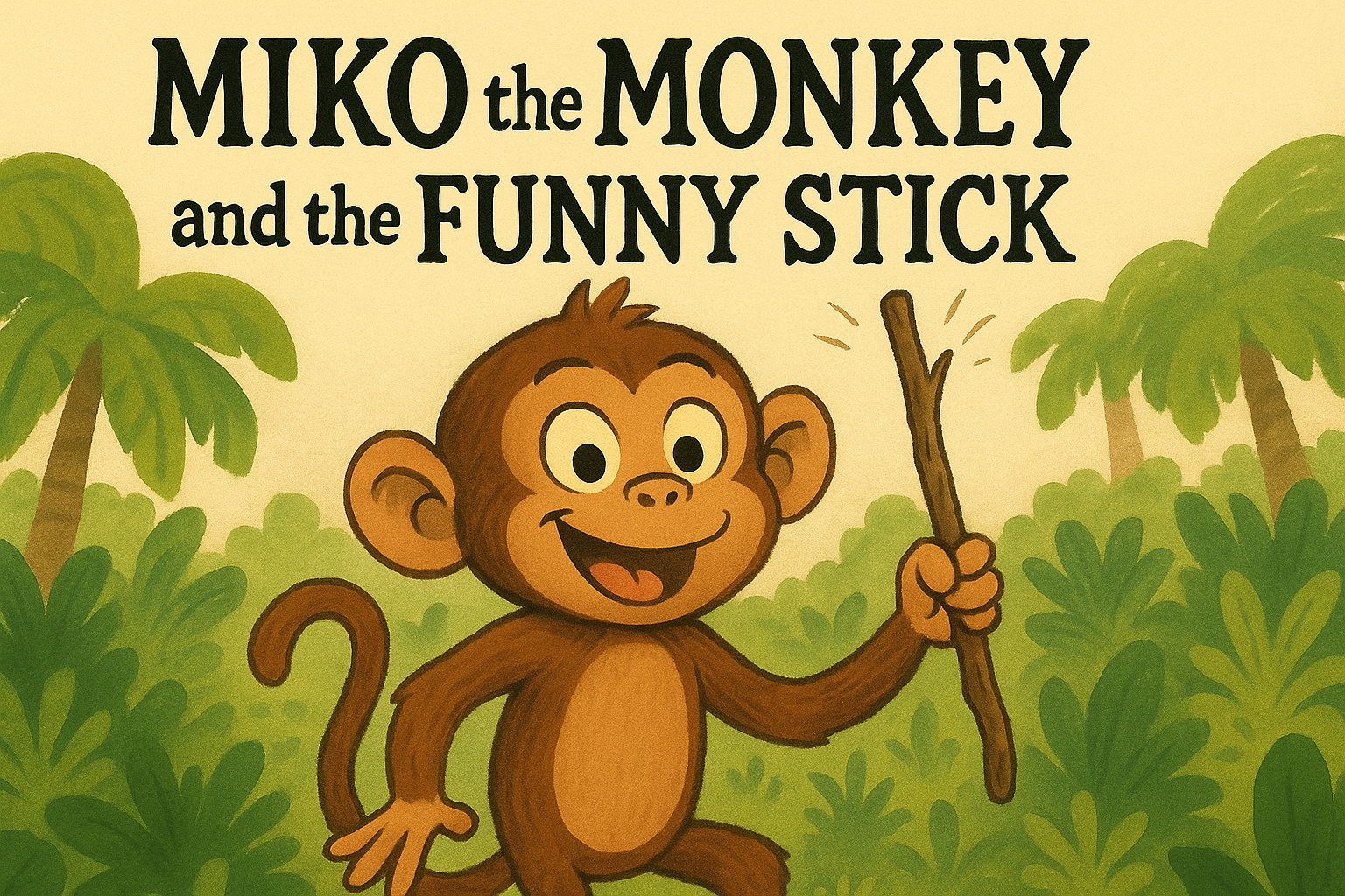 Miko the Monkey and the Funny Stick